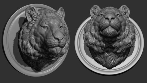 Tiger head  bust