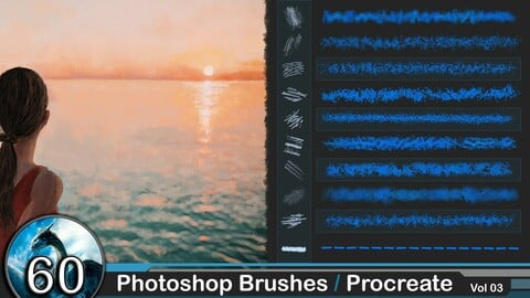 60  Photoshop Brushes / Procreate    vol 03