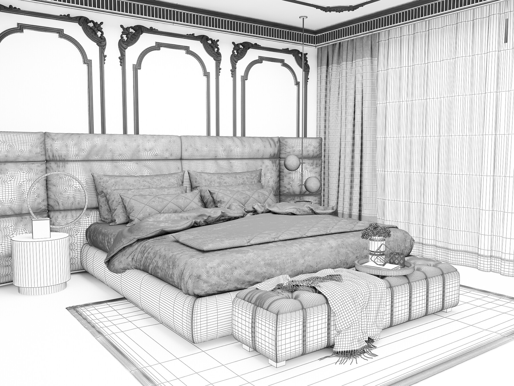 ArtStation - Modern Style Bedroom - 520 | Resources