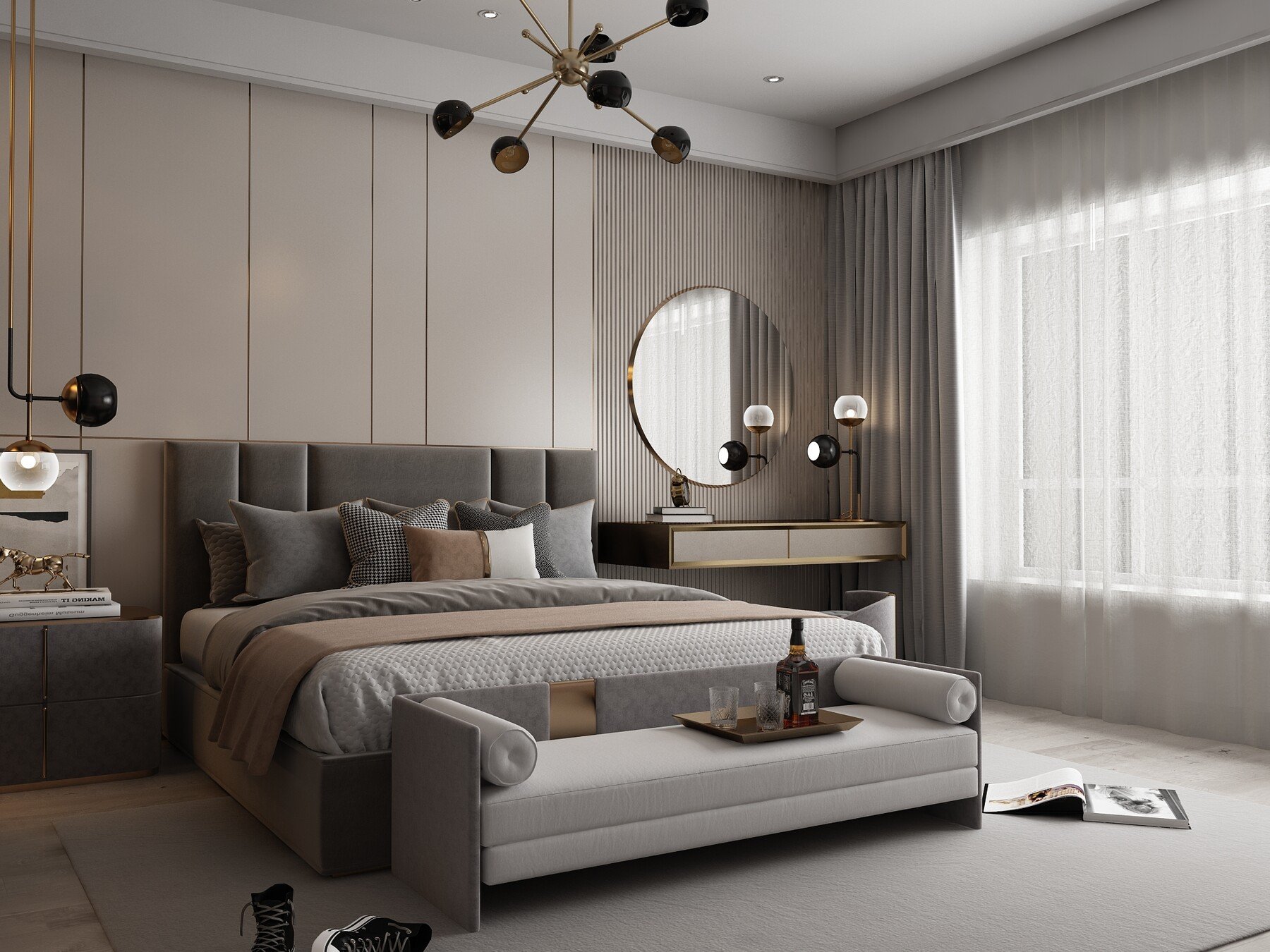 ArtStation - Modern Style Bedroom - 523 | Resources