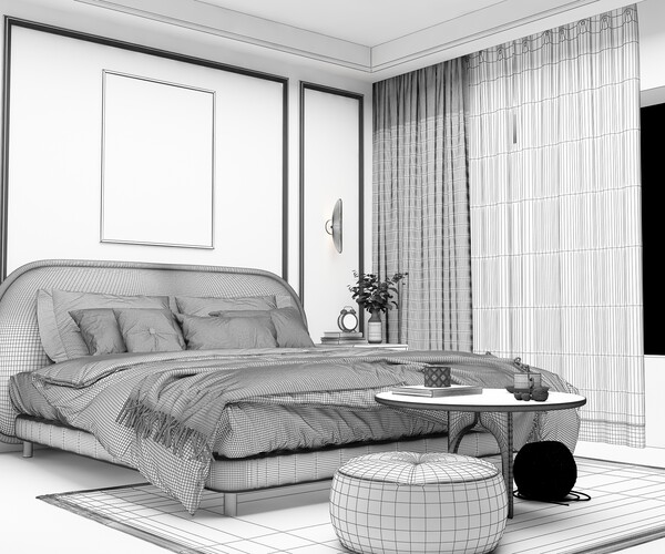 ArtStation - Modern Style Bedroom - 528 | Resources