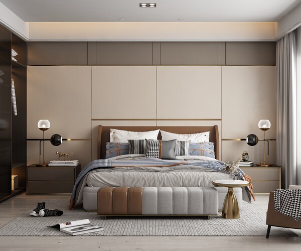 ArtStation - Modern Style Bedroom - 529 | Resources