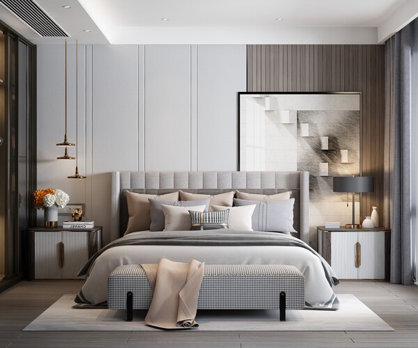 ArtStation - Modern Style Bedroom - 539 | Resources