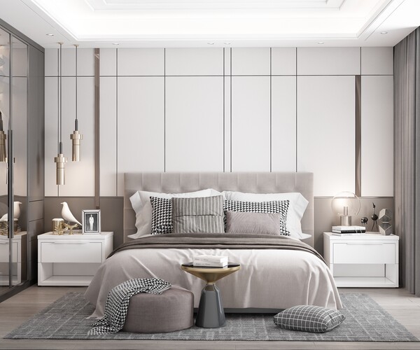 ArtStation - Modern Style Bedroom - 541 | Resources