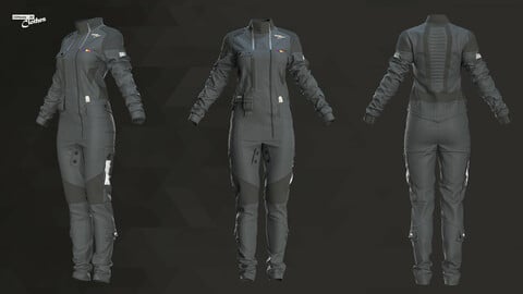 Female Genesis 8 Space Suit 01 - 79 Marvelous Designer and Clo3D