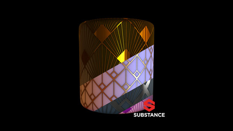Art Déco Wall PBR Substance Material