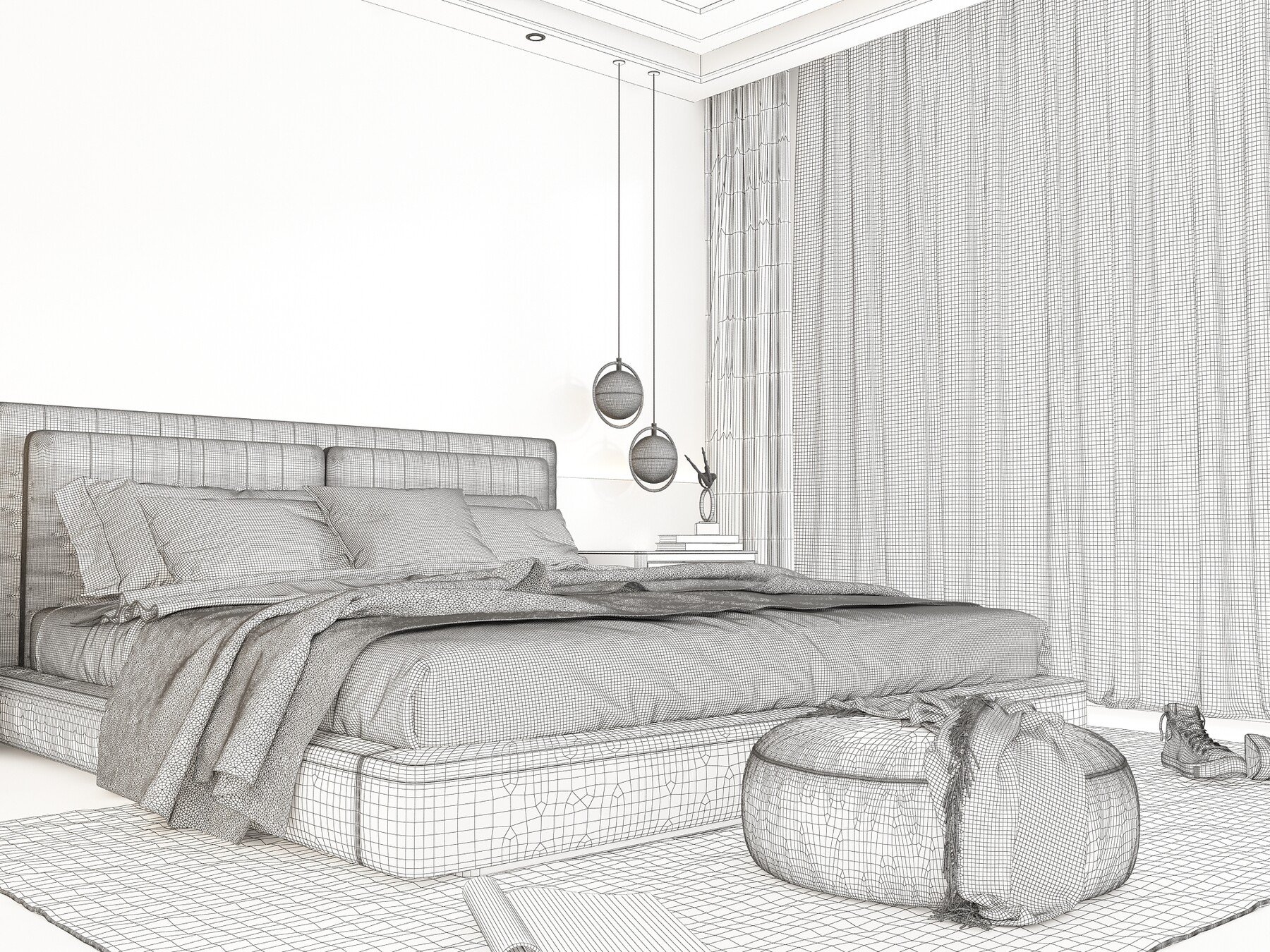 ArtStation - Modern Style Bedroom - 554 | Resources