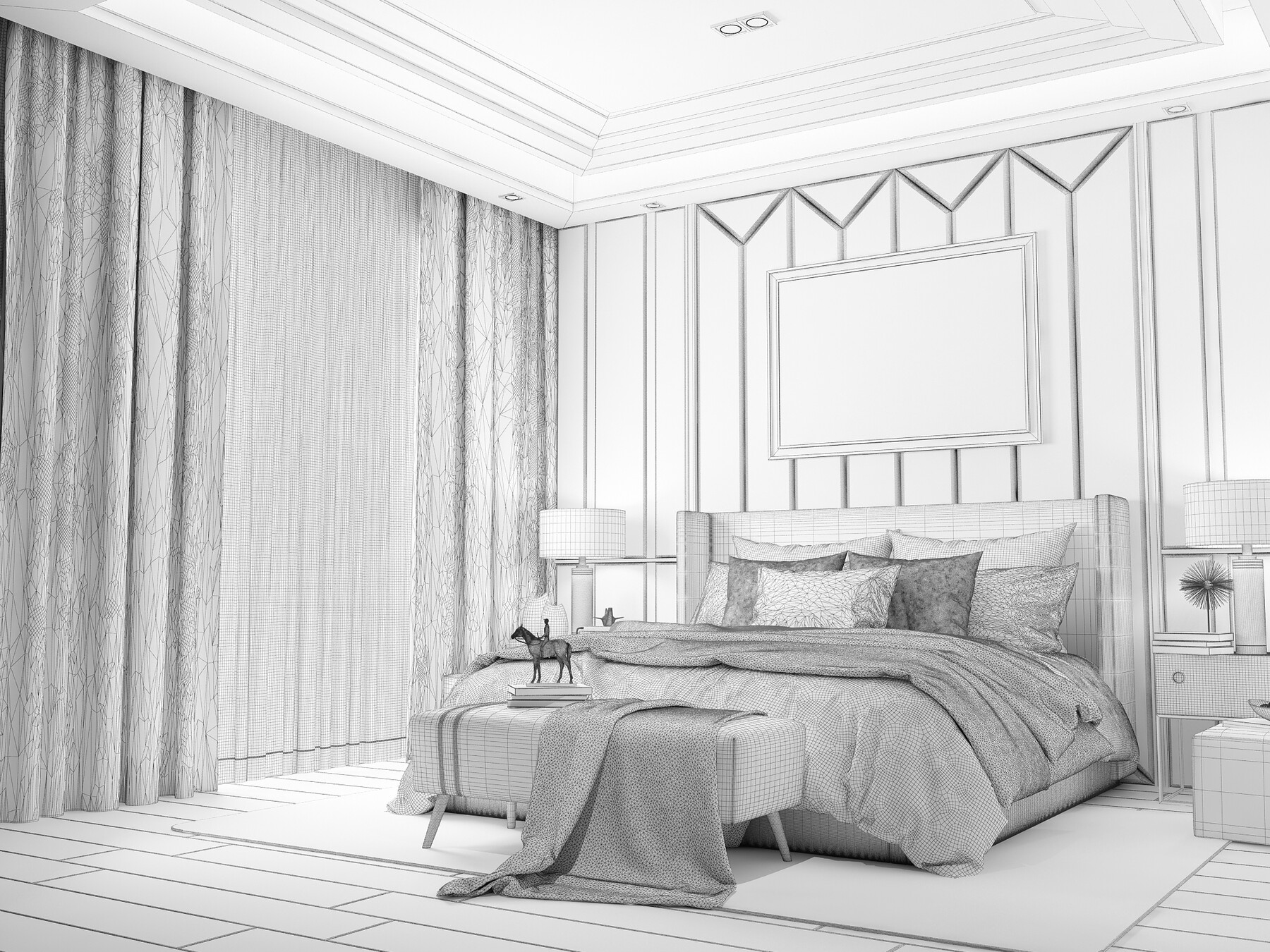 ArtStation - Modern Style Bedroom - 600 | Resources