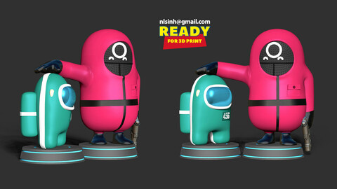 Squid Game - Among us and Fall Guys