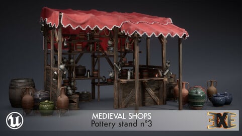 EXE Medieval Shop - Pottery Stand 3