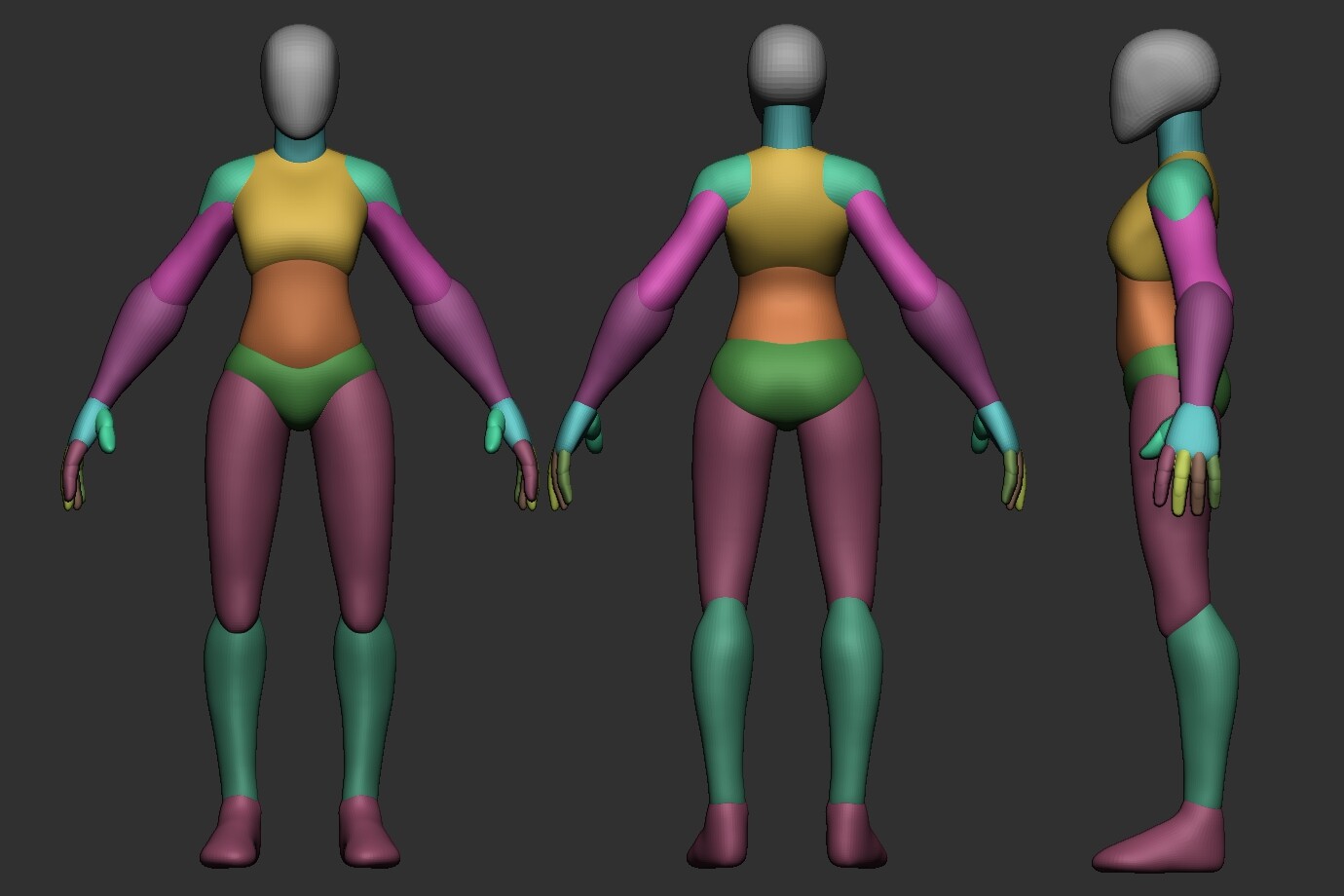 Artstation 7 Stylized Human Basemeshes Resources