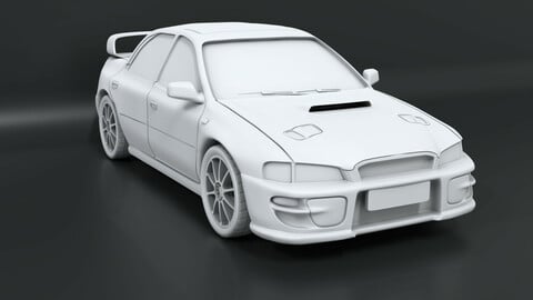 Subaru GC8 STL with separated parts for 3D printing