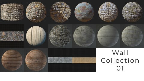 Wall Collection 01 - Seamless Scanned Textures