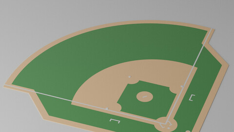 Cartoon Lovely Baseball Field