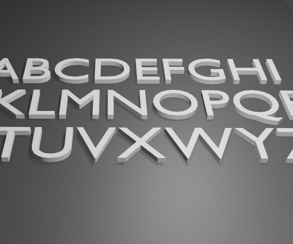 ArtStation - Alphabet for Printing 3D print model | Resources