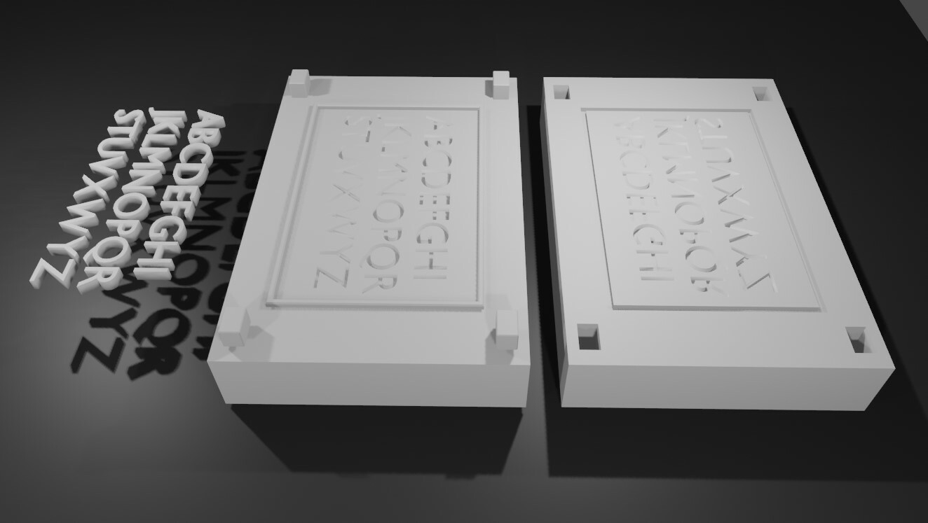ArtStation - Mold for Alphabet Letters - Form - Molde para Letras 3D ...