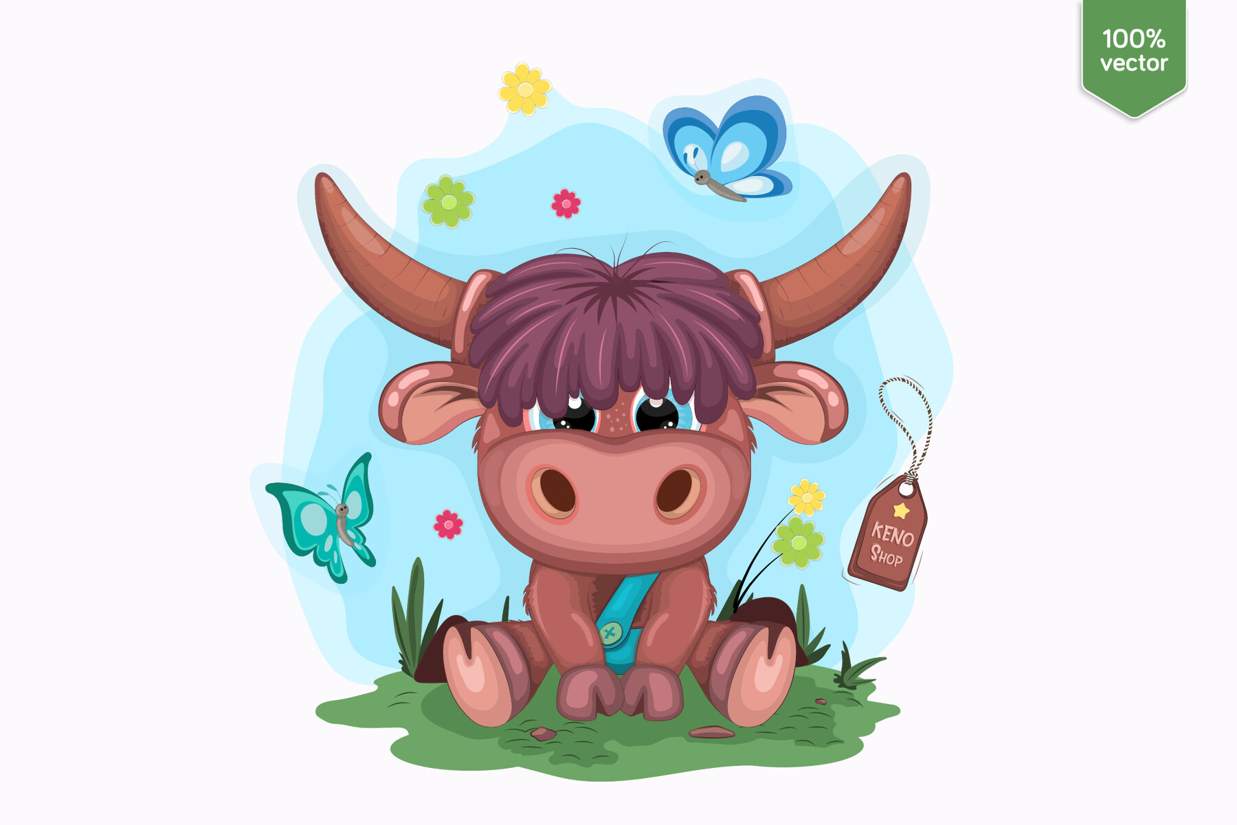 ArtStation - Cute cartoon bull. | Artworks