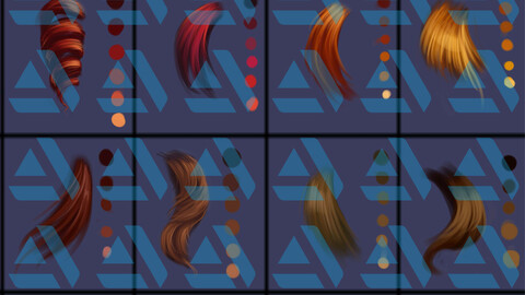 Hair color palette for Clip Studio Paint and Ex