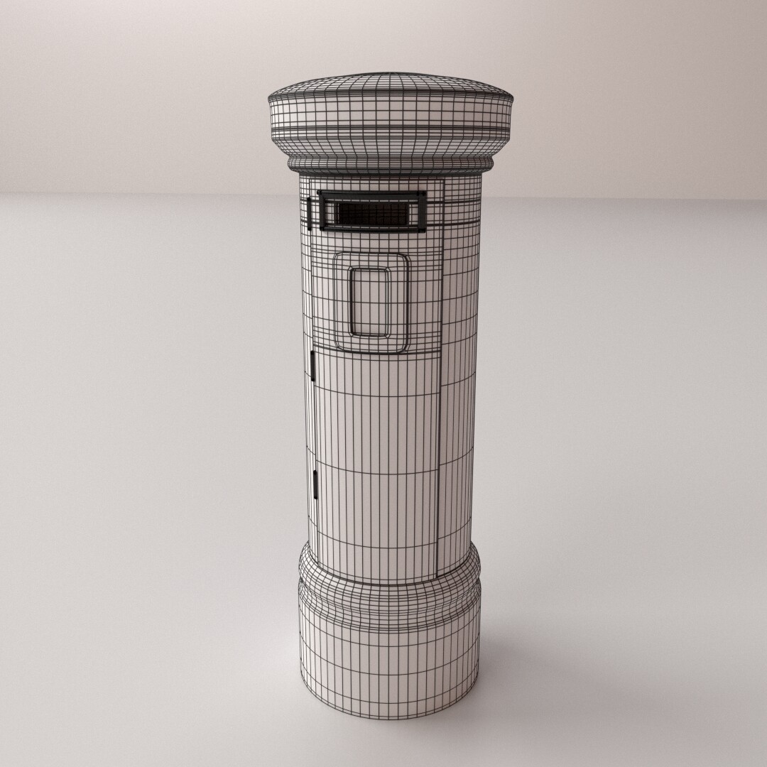 Artstation London Post Box Game Assets 