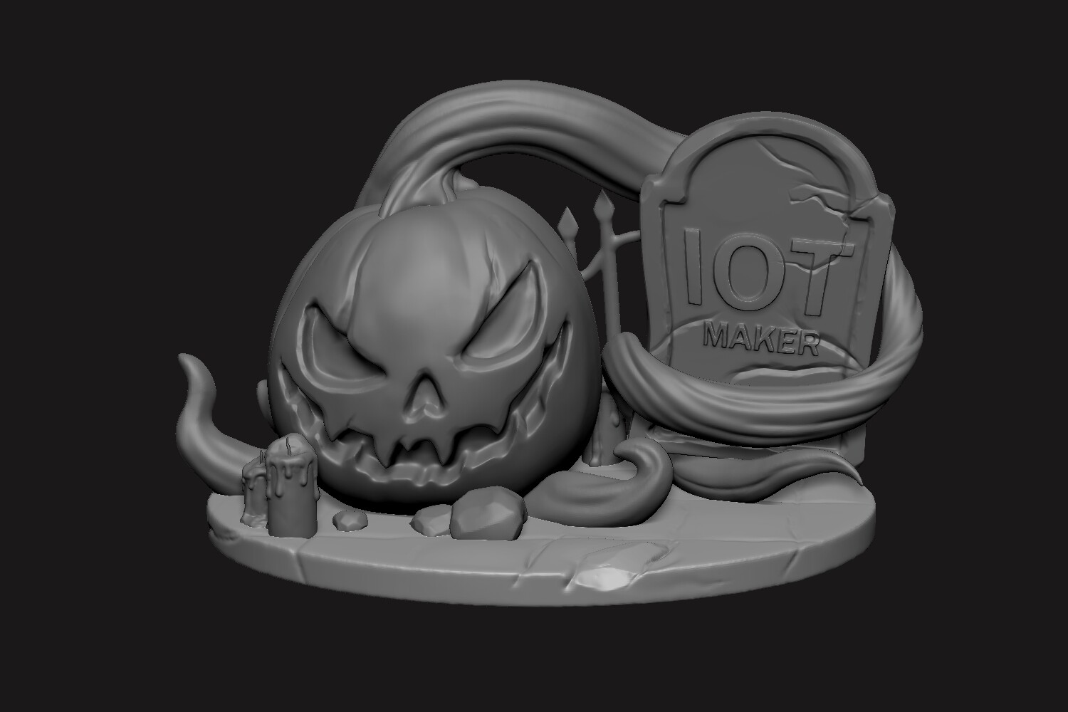 ArtStation pumpkin Halloween model for 3d printing Artworks