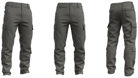 Mens military tactical cargo pants (Marvelous Designer / Clo 3D project)