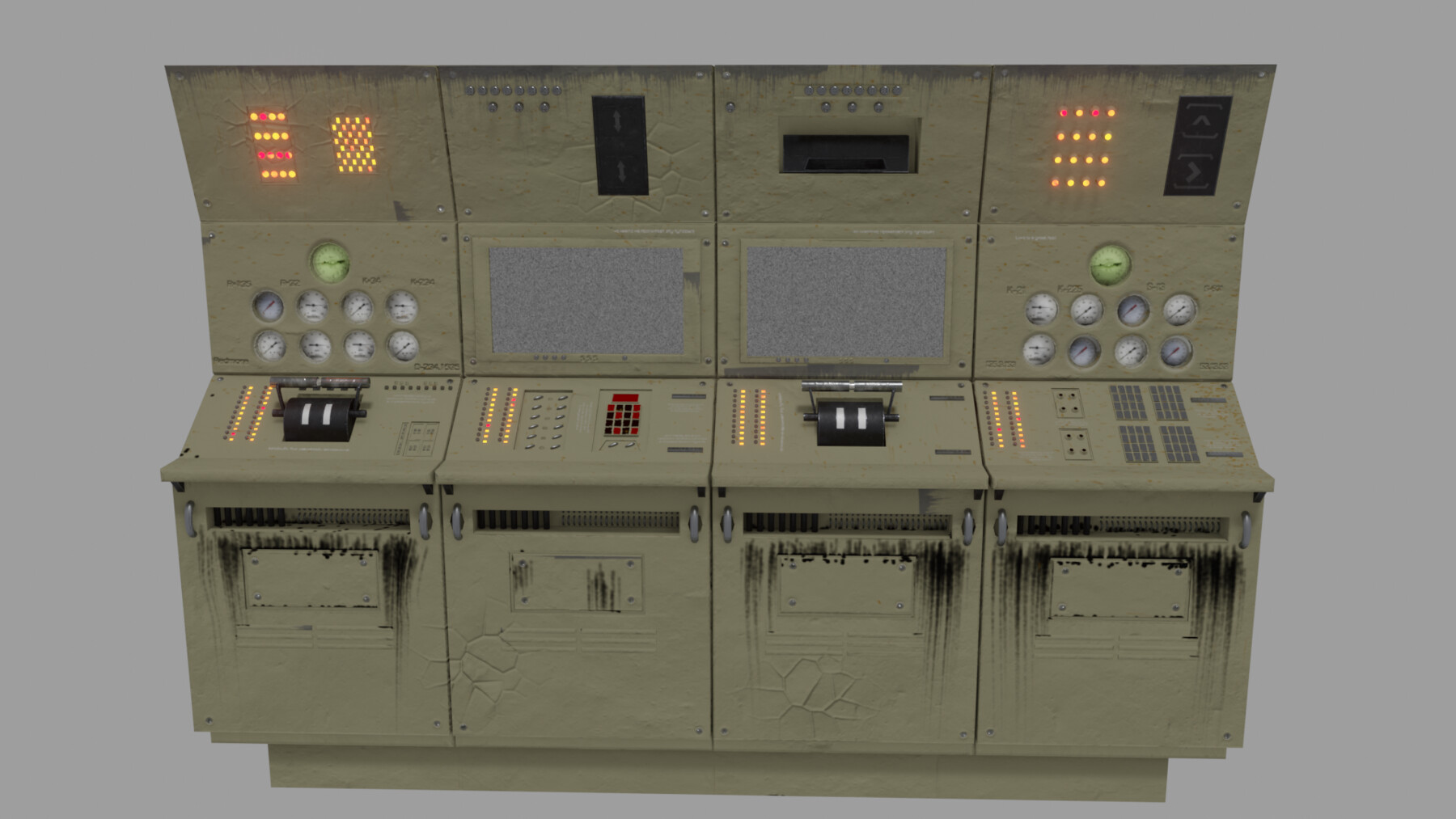 ArtStation - Main power plant control panel Game-Ready 3D model | Resources