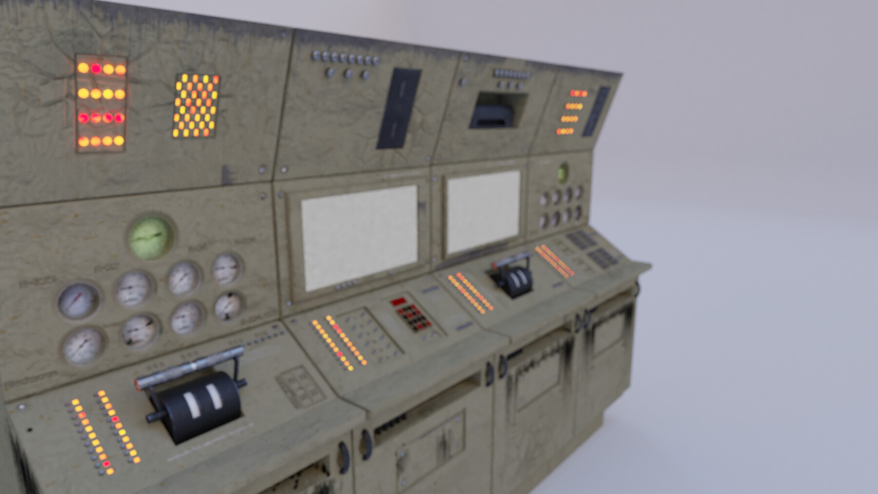 ArtStation Main power plant control panel GameReady 3D model Resources