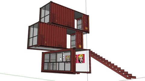 City Simple Art Building-Container-0114