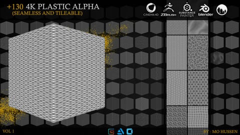 +130 plastic alpha (Seamless and Tileable)