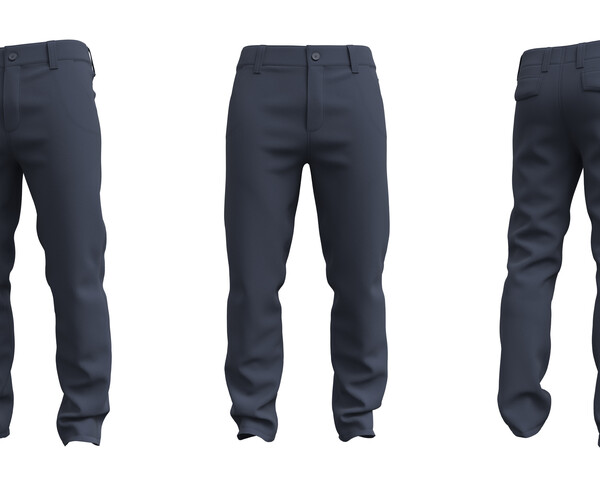 ArtStation - Mens Pants Basic (Marvelous Designer / Clo 3D project ...