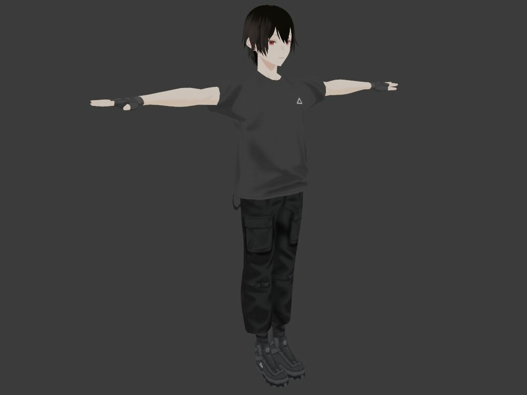 Artstation Game Ready Low Poly Anime Character Boy 42 Game Assets