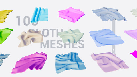 100 Draped Cloth Meshes