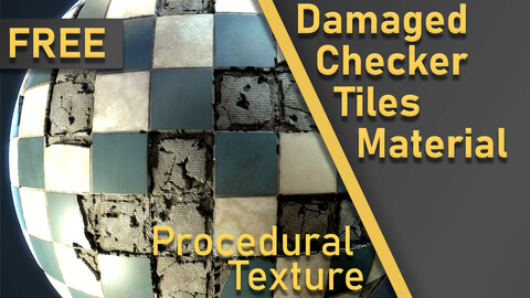 Damaged Checker Tiles Material