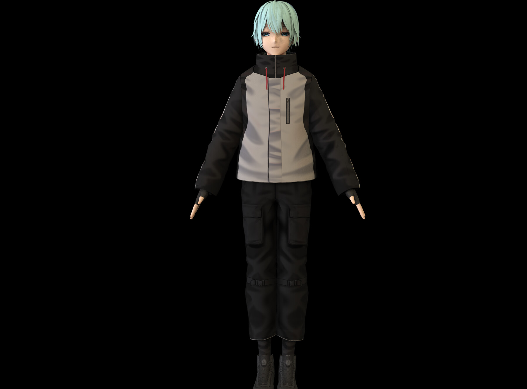 Artstation Akemi Game Ready Low Poly Anime Character Boy Game Assets