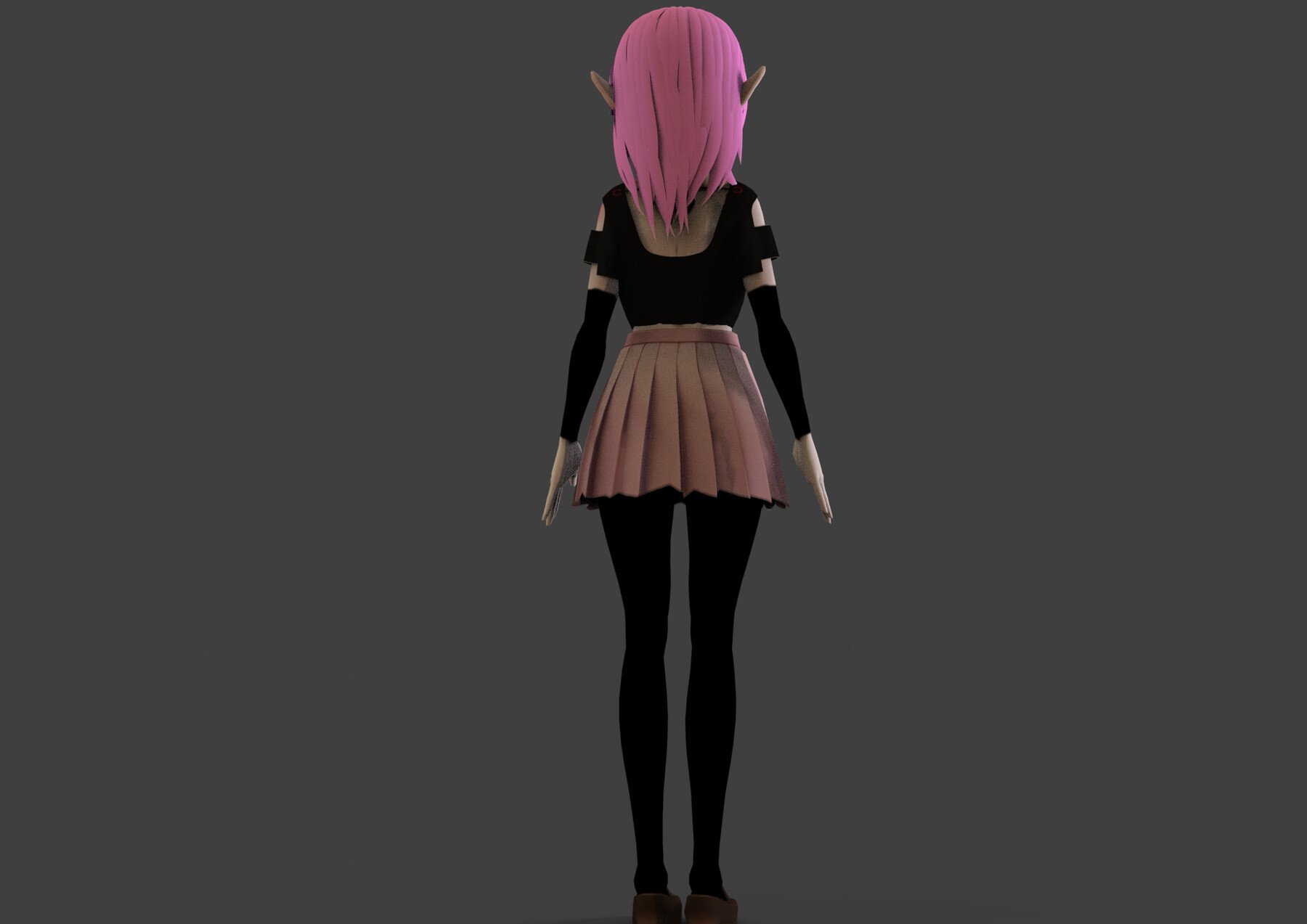 3D model game ready Low Poly Anime Character 30 VR / AR / low-poly