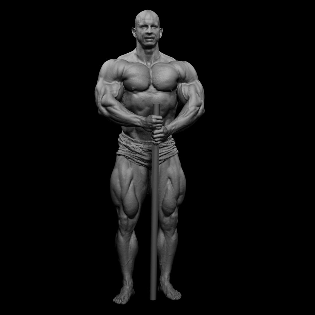 ArtStation - 3D scan real extreme muscleanatomy Man08 pose 03 | Resources