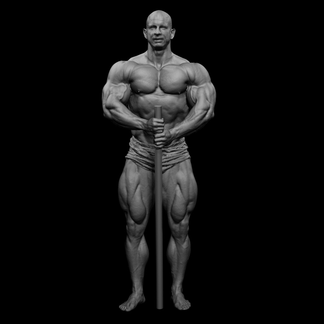 ArtStation - 3D scan real extreme muscleanatomy Man08 pose 03 | Resources