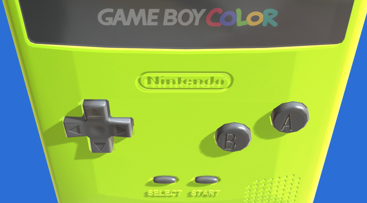 ArtStation - Ultra Low Poly Gameboy Advance