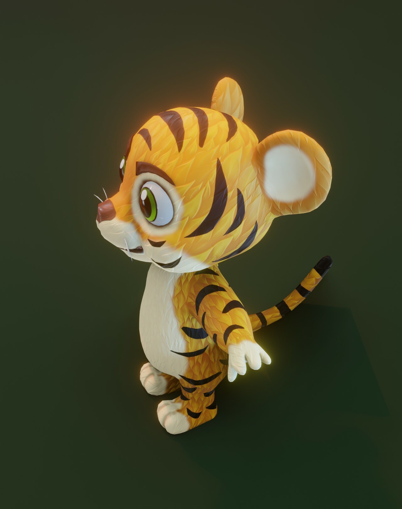 Cartoon Tiger Animated 3D Model in Characters - UE Marketplace