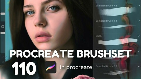110 Procreate Brush Set, Brushes for Procreate