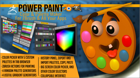 Power Paint color and palette maker for ZBrush and all your apps