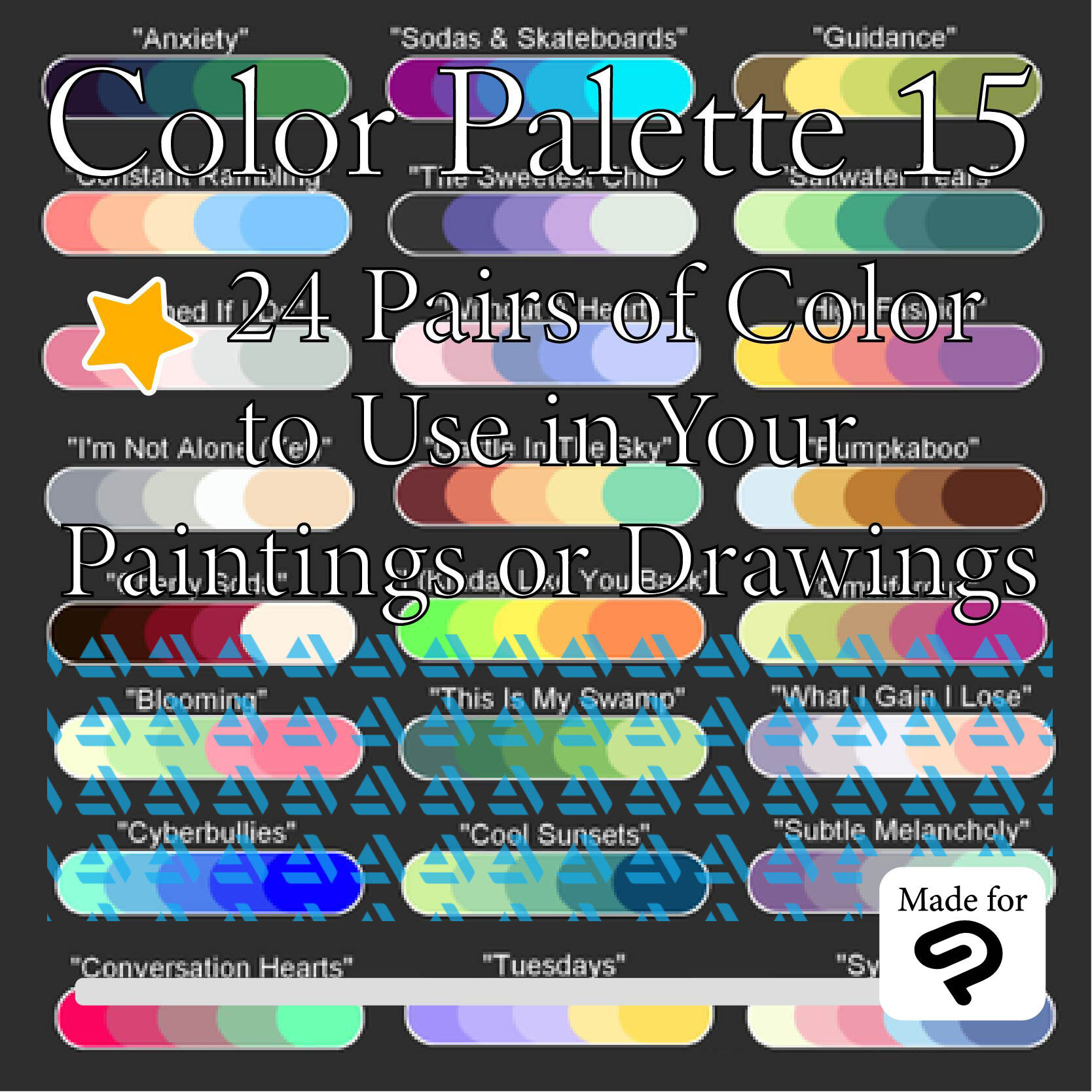 ArtStation - Color Palette 15 for Clip Studio Paint and Ex | Artworks
