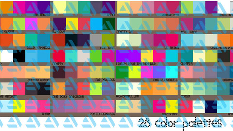 28 Color Palettes for Clipt Studio Paint and Ex