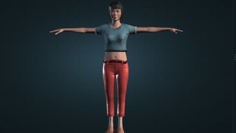 FEMALE T POSE  CHARACTER