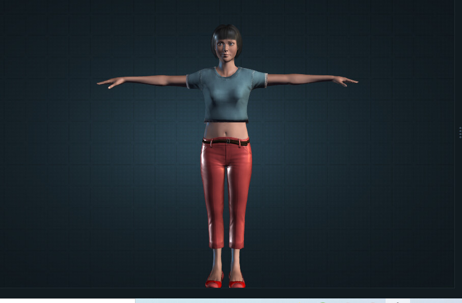 FEMALE T POSE CHARACTER