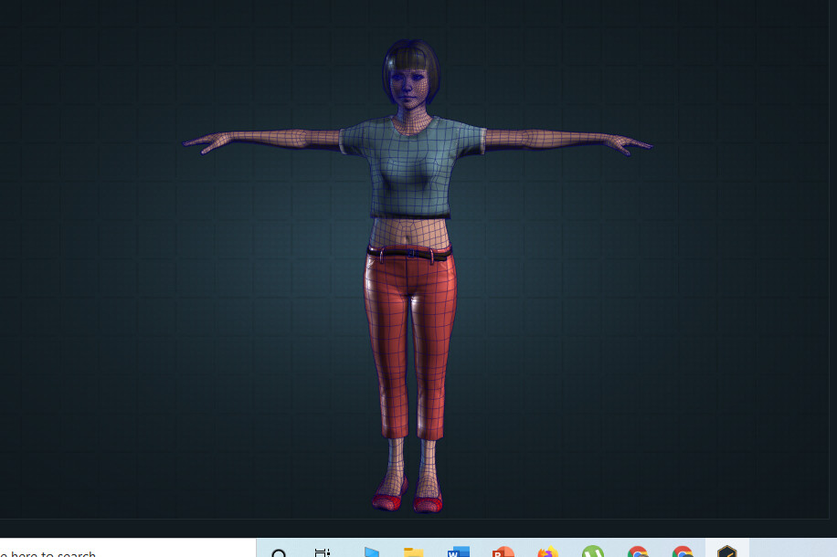 FEMALE T POSE CHARACTER