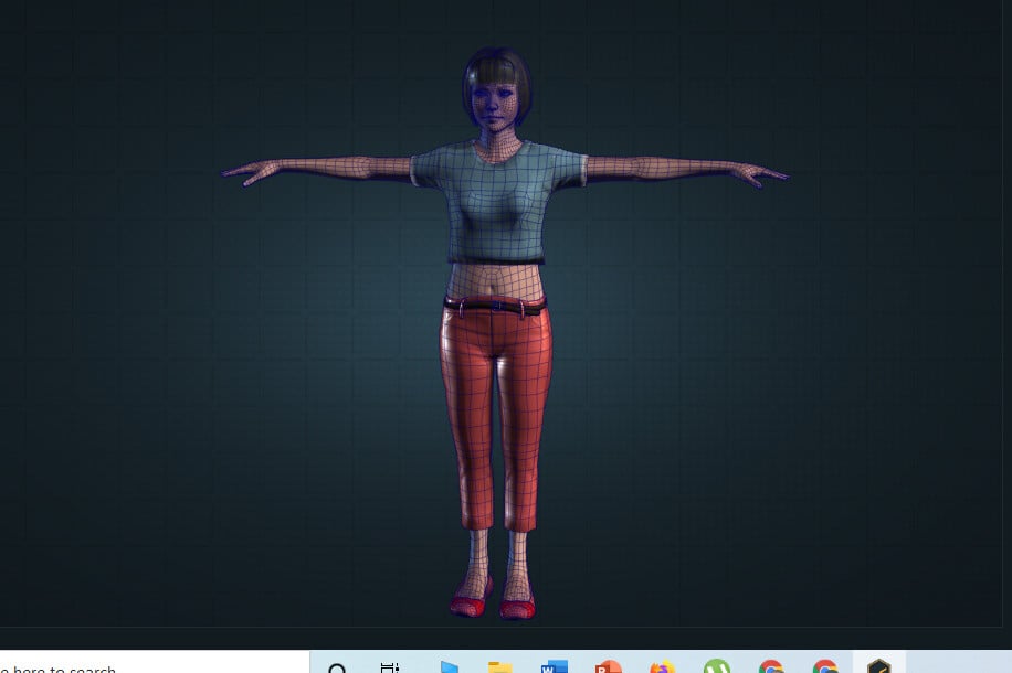 FEMALE T POSE CHARACTER