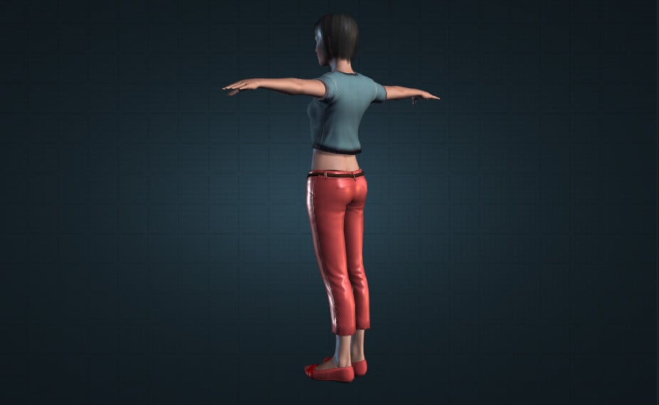 base mesh---man t-pose 3D Model in Man 3DExport, t pose character