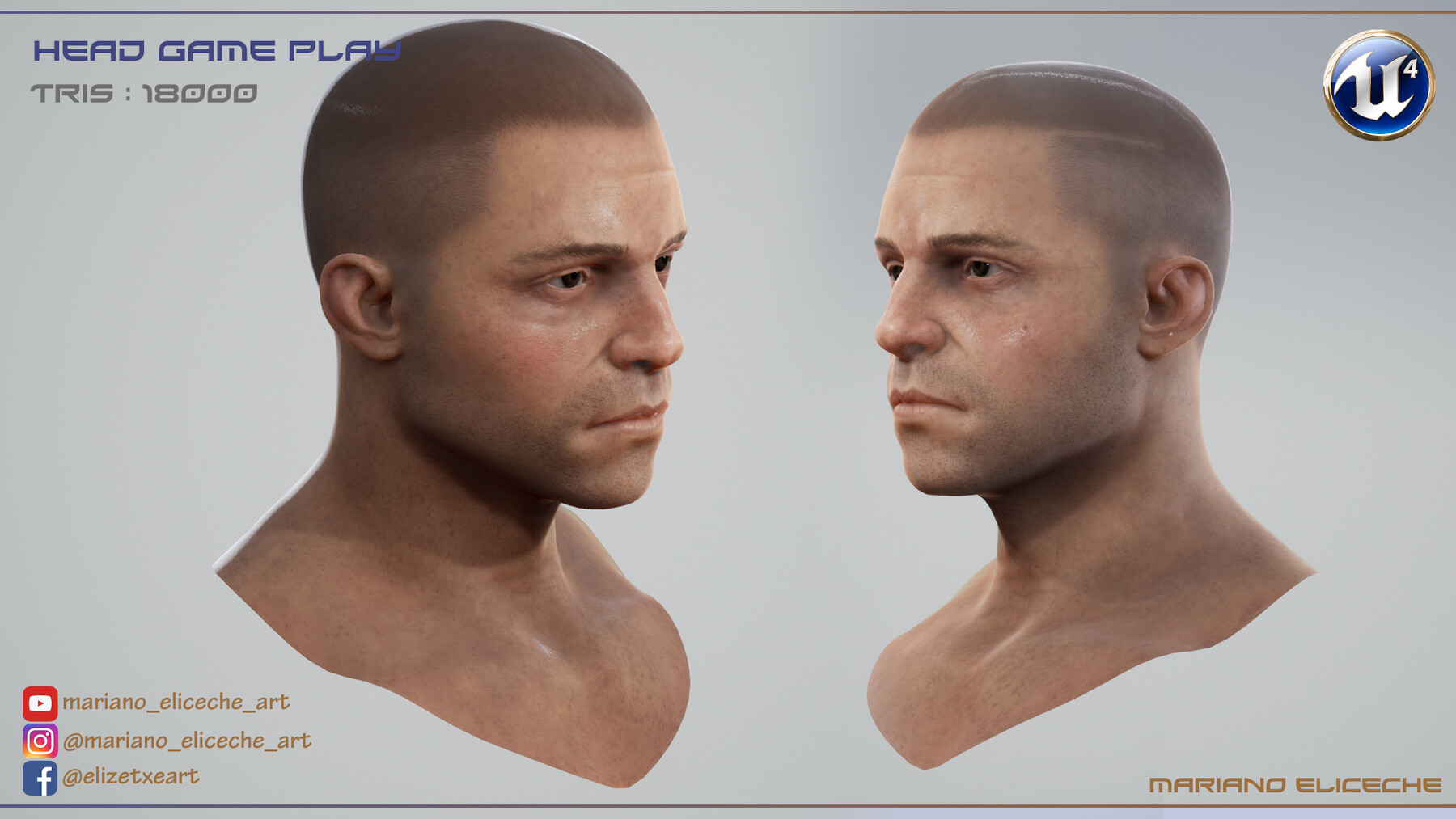 ArtStation Head Game Play Ready Game Assets