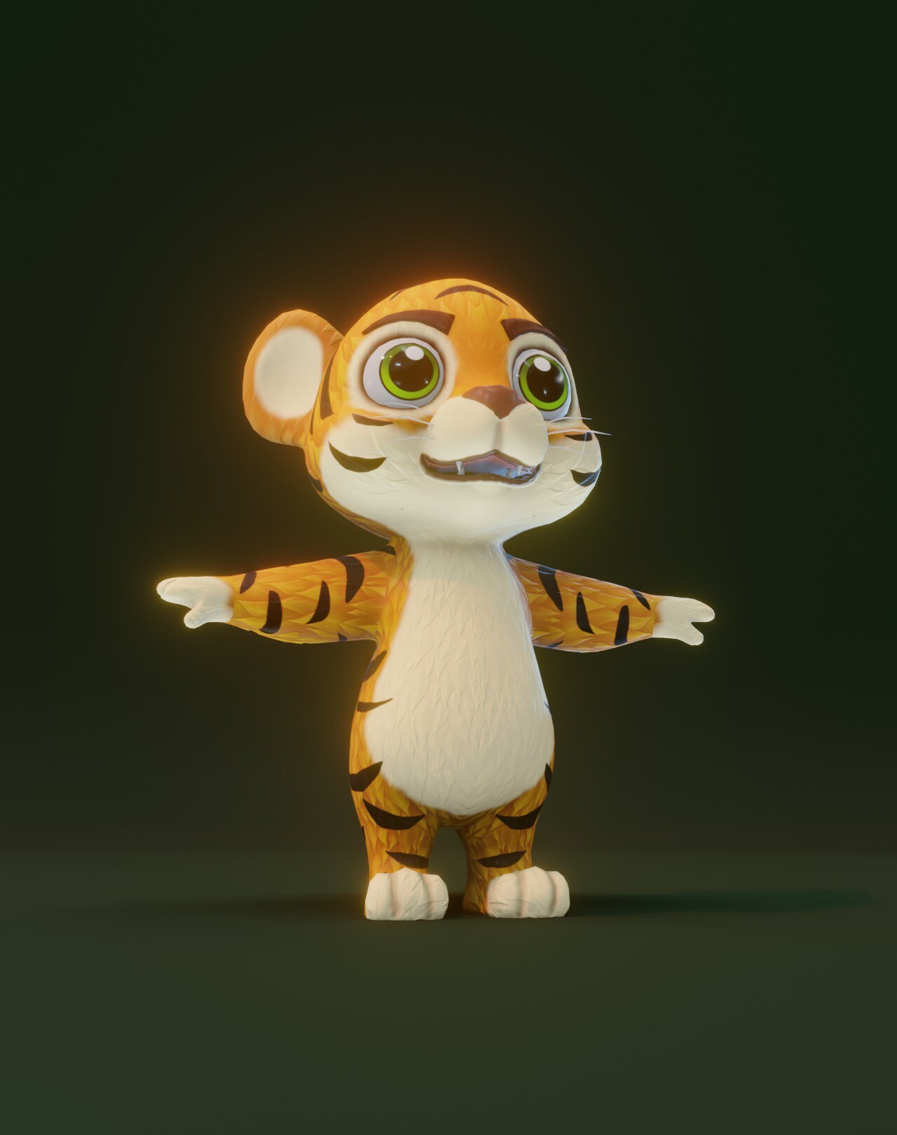 Cartoon Tiger Animated 3D Model in Characters - UE Marketplace